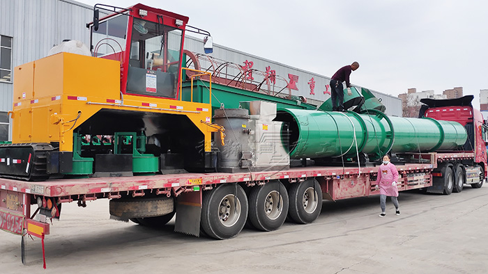 湖南年產(chǎn)2萬噸有機(jī)肥生產(chǎn)線發(fā)貨現(xiàn)場02